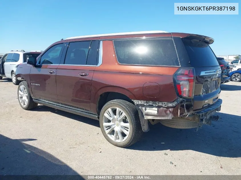 2023 Chevrolet Suburban 4Wd High Country VIN: 1GNSKGKT6PR387198 Lot: 40445762