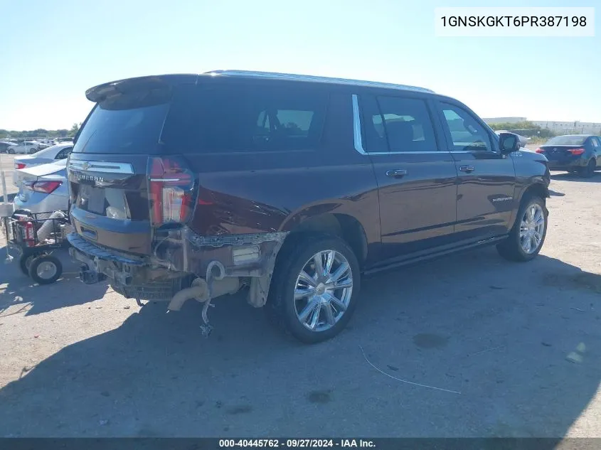 2023 Chevrolet Suburban 4Wd High Country VIN: 1GNSKGKT6PR387198 Lot: 40445762