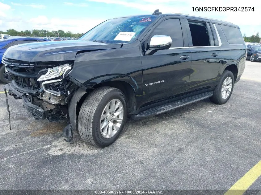 2023 Chevrolet Suburban 2Wd Premier VIN: 1GNSCFKD3PR342574 Lot: 40506276