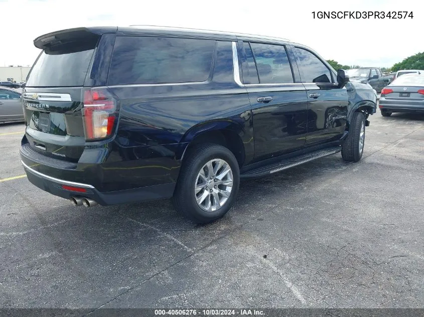 2023 Chevrolet Suburban 2Wd Premier VIN: 1GNSCFKD3PR342574 Lot: 40506276