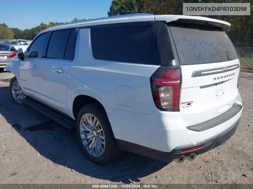 2023 Chevrolet Suburban 4Wd Premier VIN: 1GNSKFKD4PR103098 Lot: 40687208