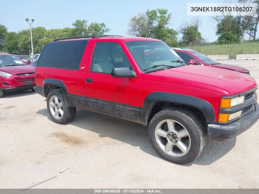 1996 Chevrolet Tahoe K1500 VIN: 3GNEK18R2TG106207 Lot: 39836035