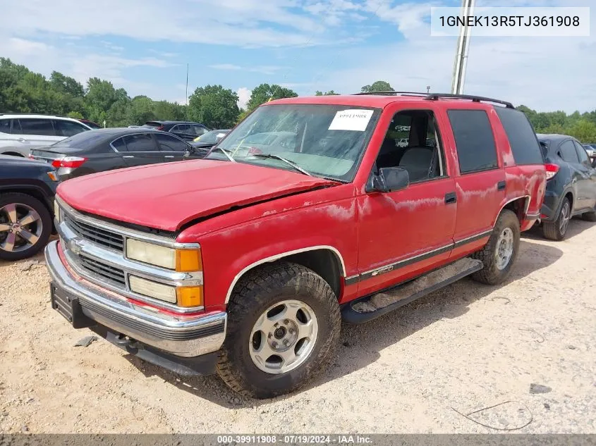 1996 Chevrolet Tahoe K1500 VIN: 1GNEK13R5TJ361908 Lot: 39911908