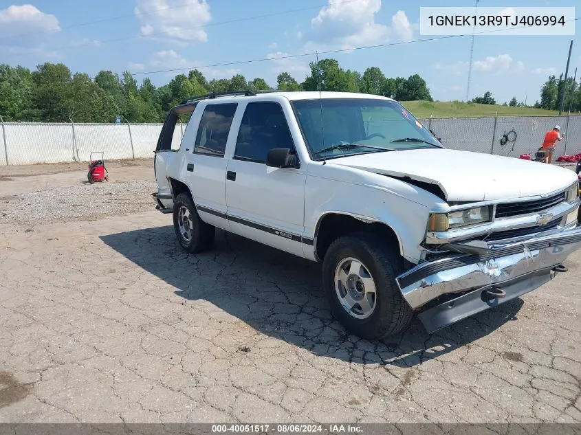 1996 Chevrolet Tahoe K1500 VIN: 1GNEK13R9TJ406994 Lot: 40051517