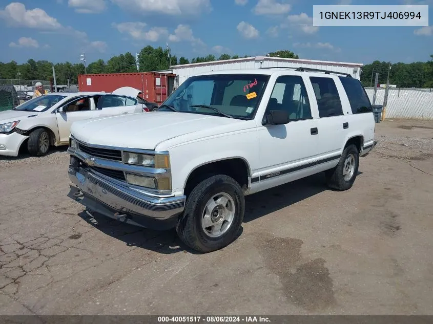 1996 Chevrolet Tahoe K1500 VIN: 1GNEK13R9TJ406994 Lot: 40051517