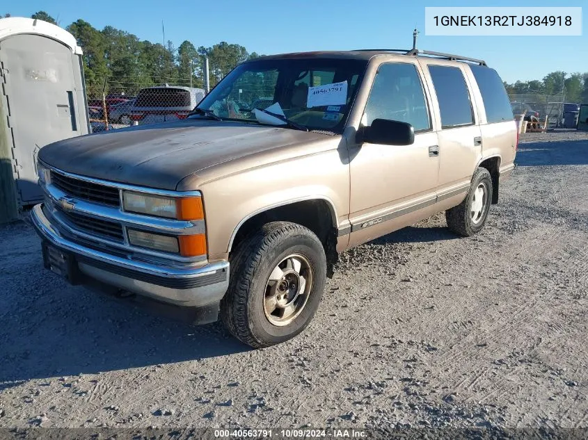 1996 Chevrolet Tahoe K1500 VIN: 1GNEK13R2TJ384918 Lot: 40563791