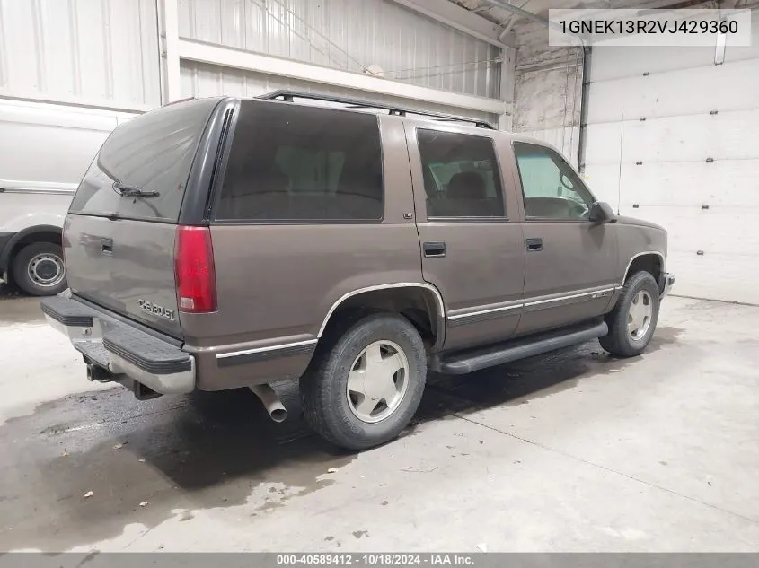 1997 Chevrolet Tahoe Ls VIN: 1GNEK13R2VJ429360 Lot: 40589412