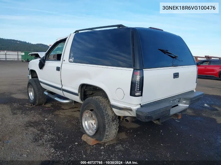 1997 Chevrolet Tahoe VIN: 3GNEK18R6VG100476 Lot: 40737765