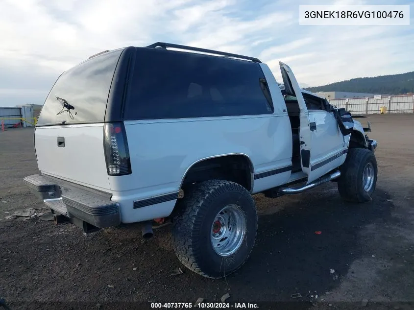 1997 Chevrolet Tahoe VIN: 3GNEK18R6VG100476 Lot: 40737765