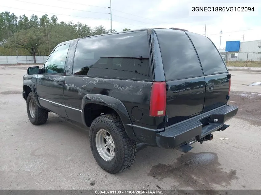 1997 Chevrolet Tahoe VIN: 3GNEC18R6VG102094 Lot: 40781109