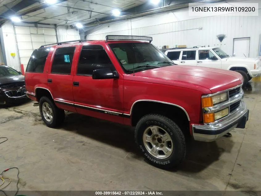 1998 Chevrolet Tahoe Ls VIN: 1GNEK13R9WR109200 Lot: 39915642