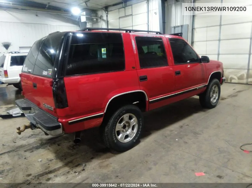 1998 Chevrolet Tahoe Ls VIN: 1GNEK13R9WR109200 Lot: 39915642