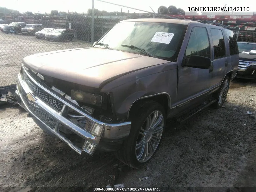 1GNEK13R2WJ342110 1998 Chevrolet Tahoe Ls