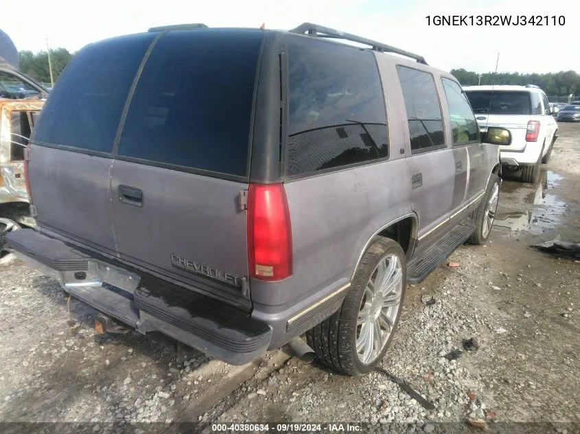 1GNEK13R2WJ342110 1998 Chevrolet Tahoe Ls