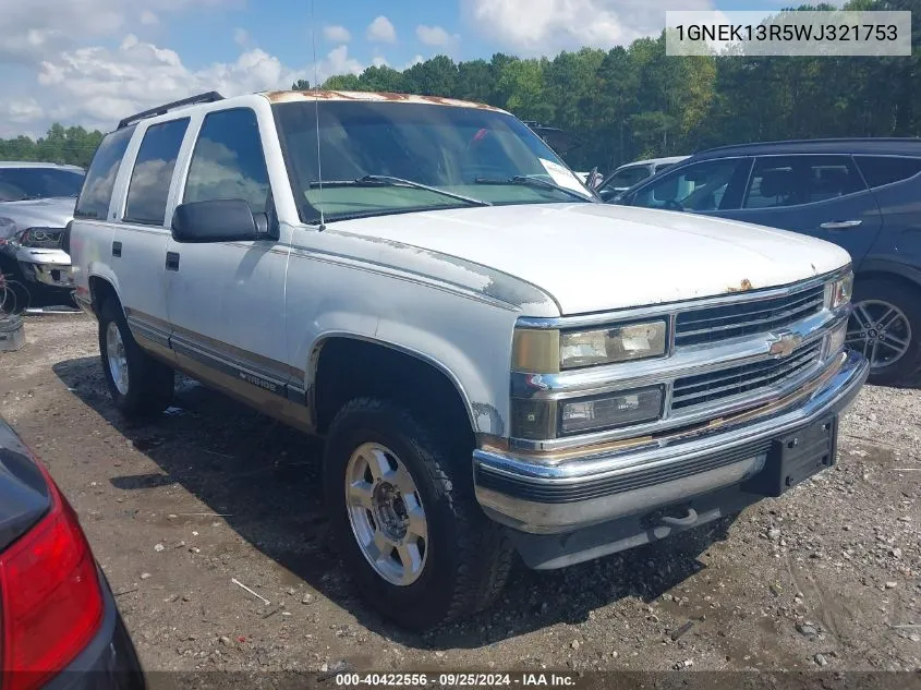 1998 Chevrolet Tahoe Ls VIN: 1GNEK13R5WJ321753 Lot: 40422556