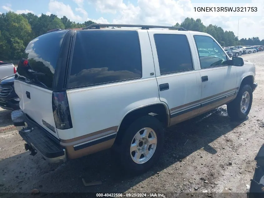 1998 Chevrolet Tahoe Ls VIN: 1GNEK13R5WJ321753 Lot: 40422556