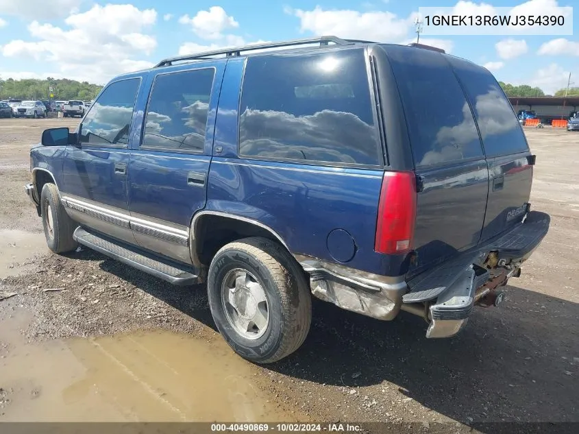 1998 Chevrolet Tahoe Ls VIN: 1GNEK13R6WJ354390 Lot: 40490869