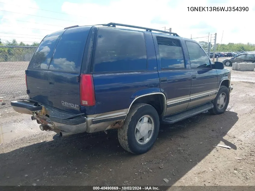 1998 Chevrolet Tahoe Ls VIN: 1GNEK13R6WJ354390 Lot: 40490869