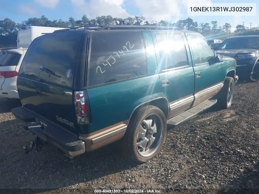 1998 Chevrolet Tahoe Ls VIN: 1GNEK13R1WJ302987 Lot: 40491593