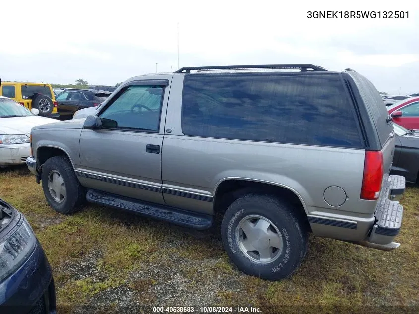 1998 Chevrolet Tahoe K1500 VIN: 3GNEK18R5WG132501 Lot: 40538683