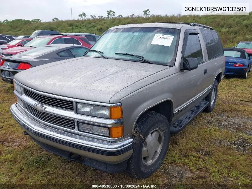 1998 Chevrolet Tahoe K1500 VIN: 3GNEK18R5WG132501 Lot: 40538683