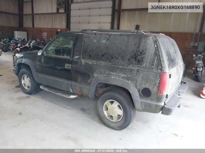 1999 Chevrolet Tahoe VIN: 3GNEK18R0XG168890 Lot: 39985265