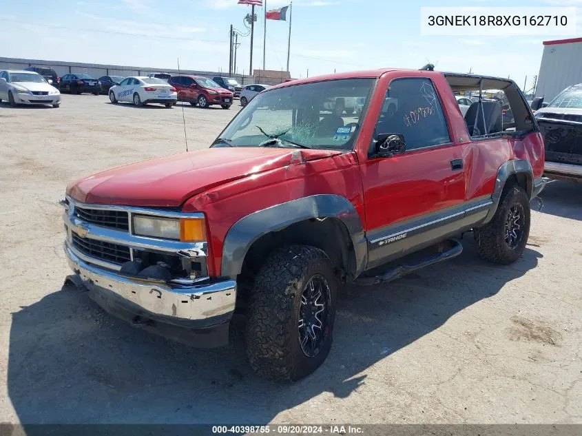 1999 Chevrolet Tahoe VIN: 3GNEK18R8XG162710 Lot: 40398755