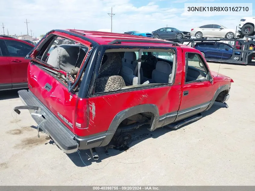 1999 Chevrolet Tahoe VIN: 3GNEK18R8XG162710 Lot: 40398755