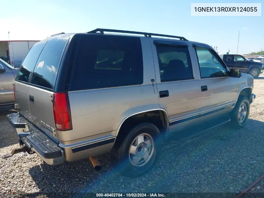 1999 Chevrolet Tahoe Ls VIN: 1GNEK13R0XR124055 Lot: 40402704