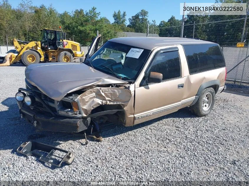 1999 Chevrolet Tahoe K1500 VIN: 3GNEK18R4XG222580 Lot: 40472005