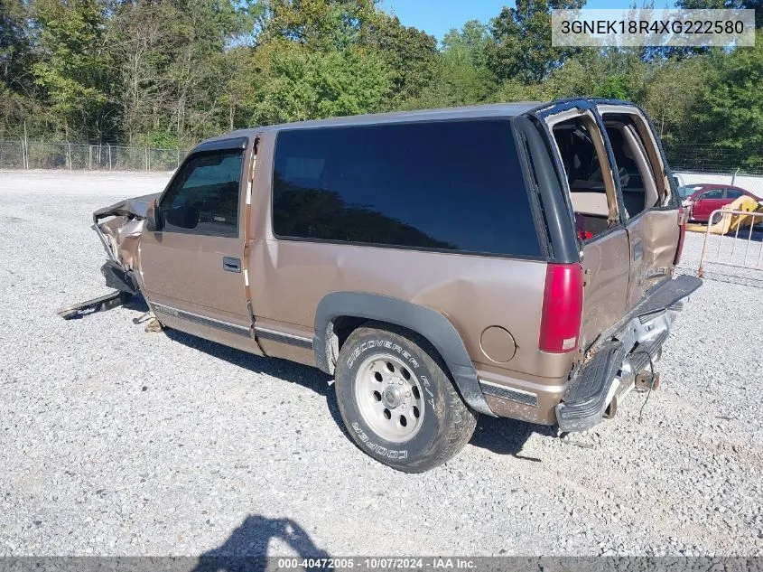 1999 Chevrolet Tahoe K1500 VIN: 3GNEK18R4XG222580 Lot: 40472005