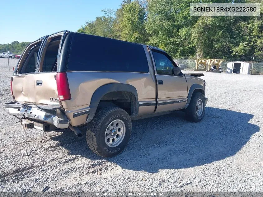 1999 Chevrolet Tahoe K1500 VIN: 3GNEK18R4XG222580 Lot: 40472005