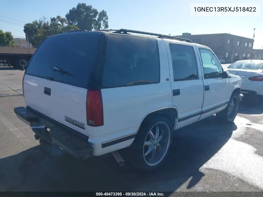 1999 Chevrolet Tahoe Ls VIN: 1GNEC13R5XJ518422 Lot: 40473395