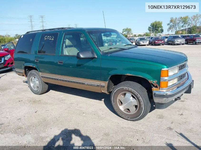 1999 Chevrolet Tahoe K1500 VIN: 1GNEK13R7XR129673 Lot: 40475023