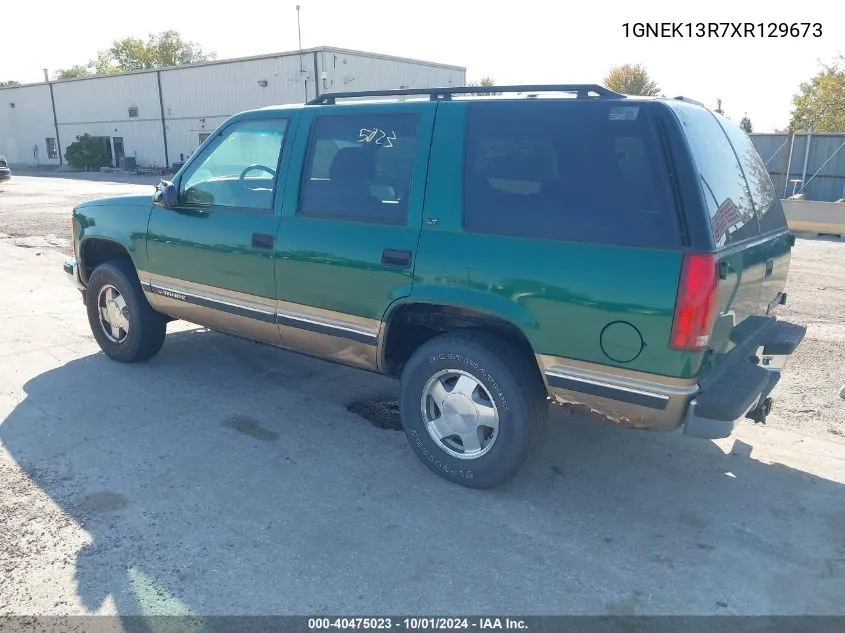 1999 Chevrolet Tahoe K1500 VIN: 1GNEK13R7XR129673 Lot: 40475023