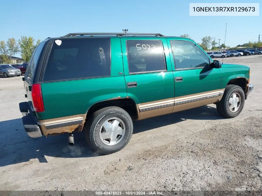 1999 Chevrolet Tahoe K1500 VIN: 1GNEK13R7XR129673 Lot: 40475023