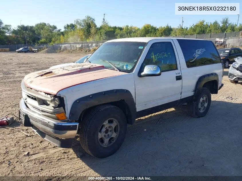 1999 Chevrolet Tahoe VIN: 3GNEK18R5XG232180 Lot: 40501265