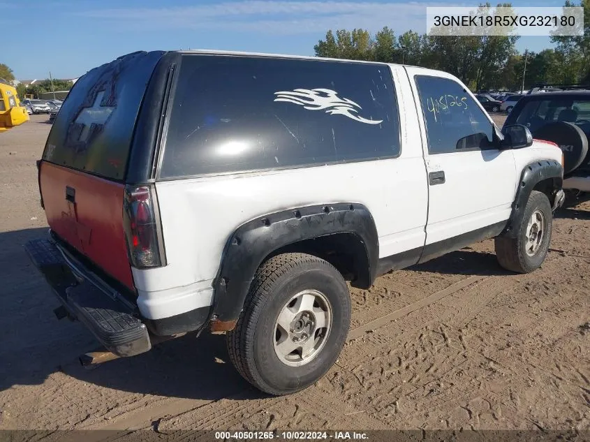 1999 Chevrolet Tahoe VIN: 3GNEK18R5XG232180 Lot: 40501265