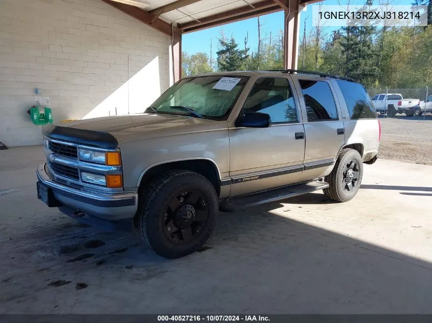 1999 Chevrolet Tahoe K1500 VIN: 1GNEK13R2XJ318214 Lot: 40527216