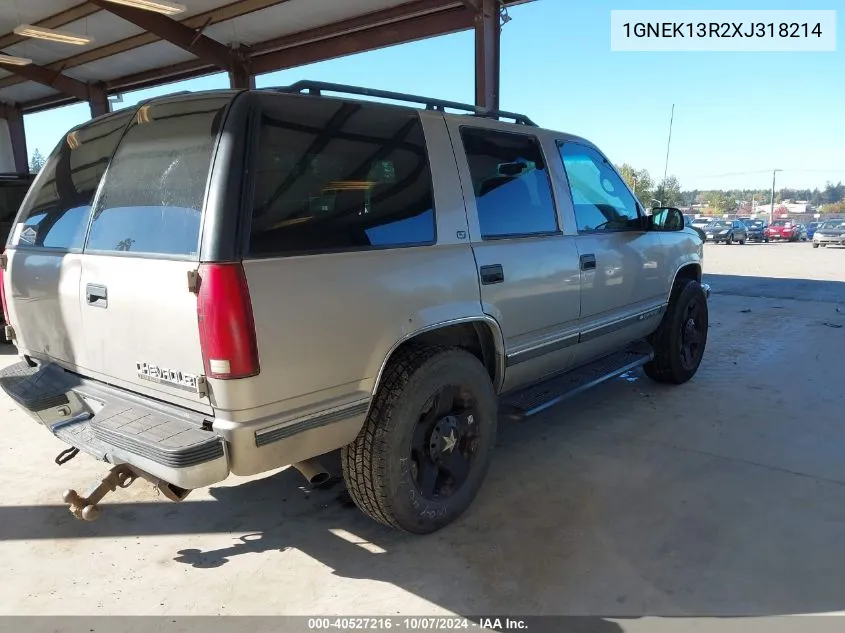 1999 Chevrolet Tahoe K1500 VIN: 1GNEK13R2XJ318214 Lot: 40527216