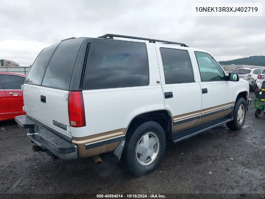 1999 Chevrolet Tahoe Ls VIN: 1GNEK13R3XJ402719 Lot: 40594014