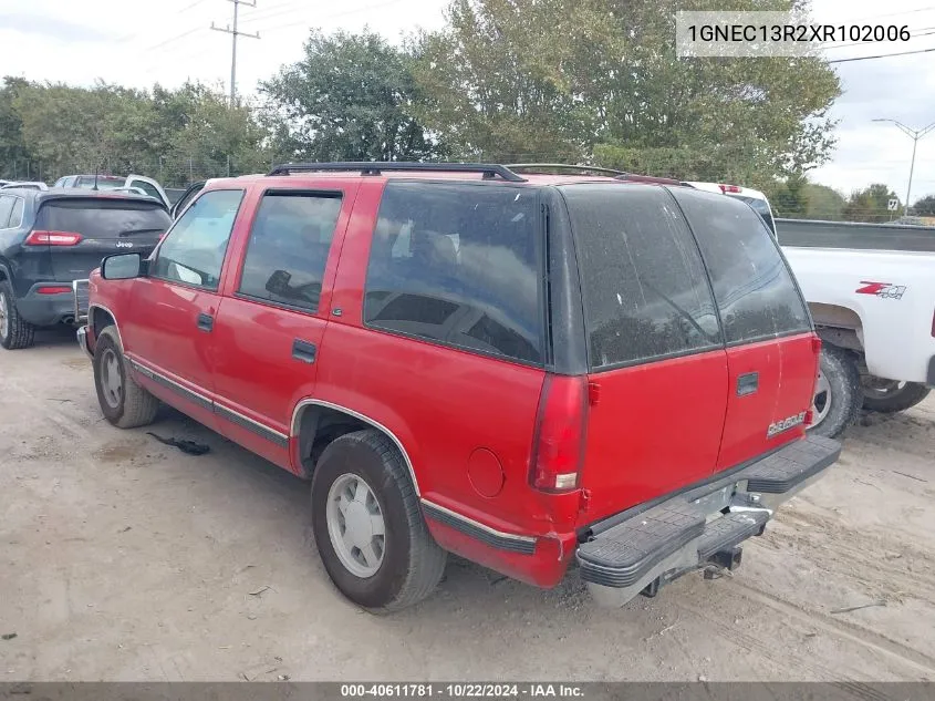 1999 Chevrolet Tahoe Ls VIN: 1GNEC13R2XR102006 Lot: 40611781