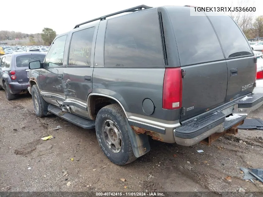 1999 Chevrolet Tahoe Ls VIN: 1GNEK13R1XJ536600 Lot: 40742415