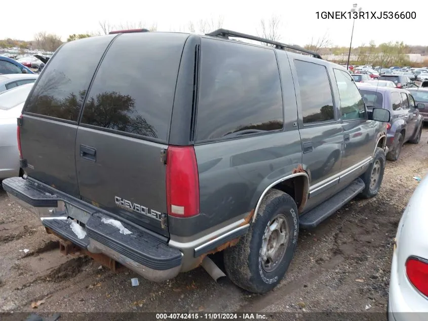 1999 Chevrolet Tahoe Ls VIN: 1GNEK13R1XJ536600 Lot: 40742415