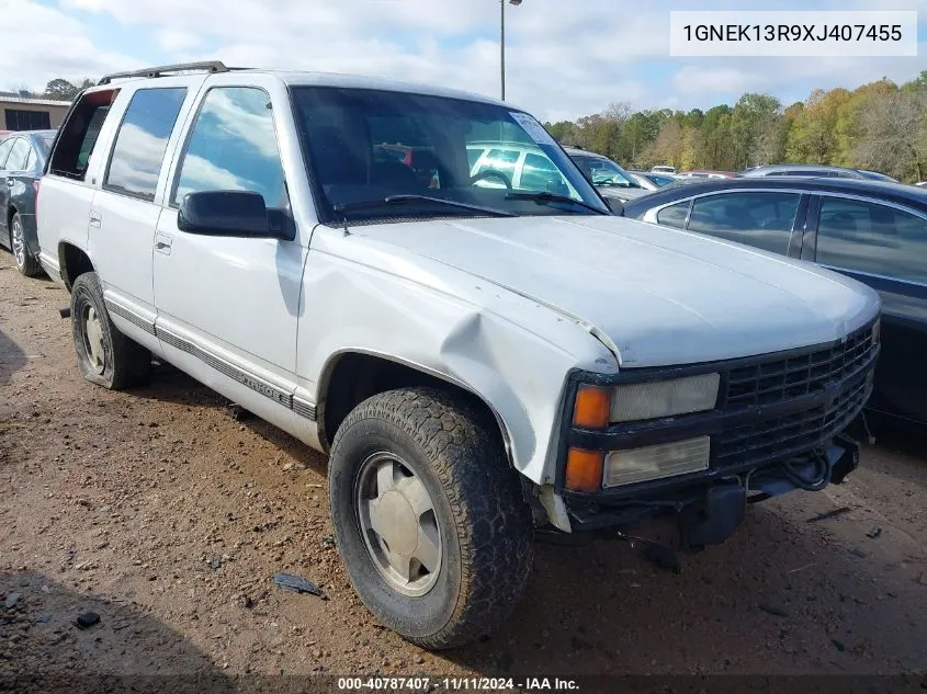 1999 Chevrolet Tahoe Ls VIN: 1GNEK13R9XJ407455 Lot: 40787407