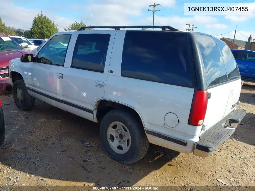 1999 Chevrolet Tahoe Ls VIN: 1GNEK13R9XJ407455 Lot: 40787407