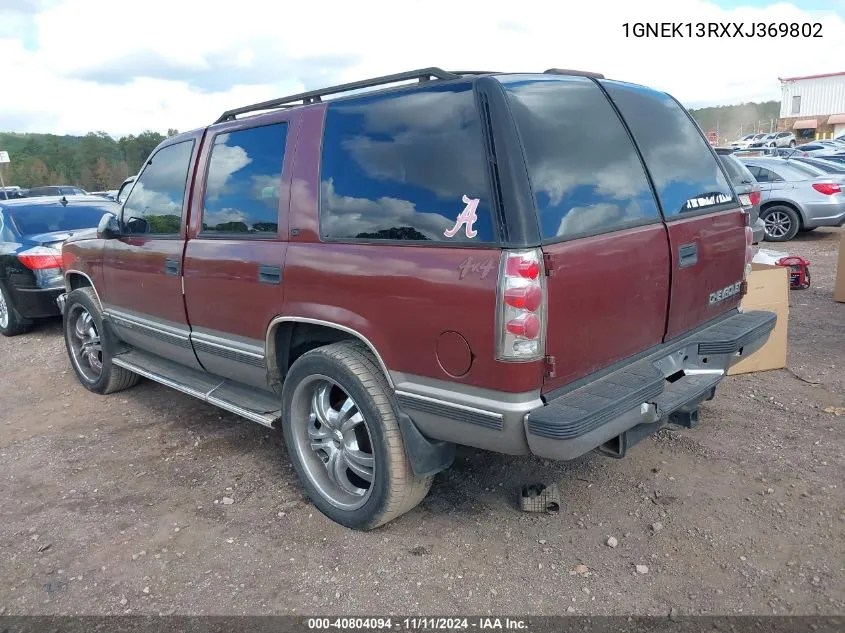 1999 Chevrolet Tahoe Z71 VIN: 1GNEK13RXXJ369802 Lot: 40804094