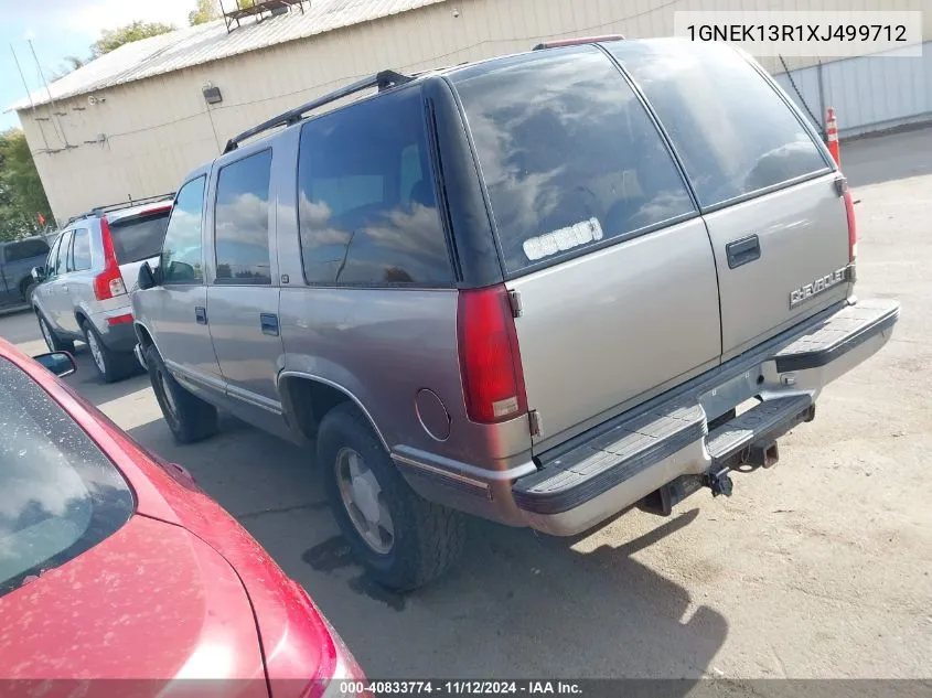 1999 Chevrolet Tahoe Ls VIN: 1GNEK13R1XJ499712 Lot: 40833774