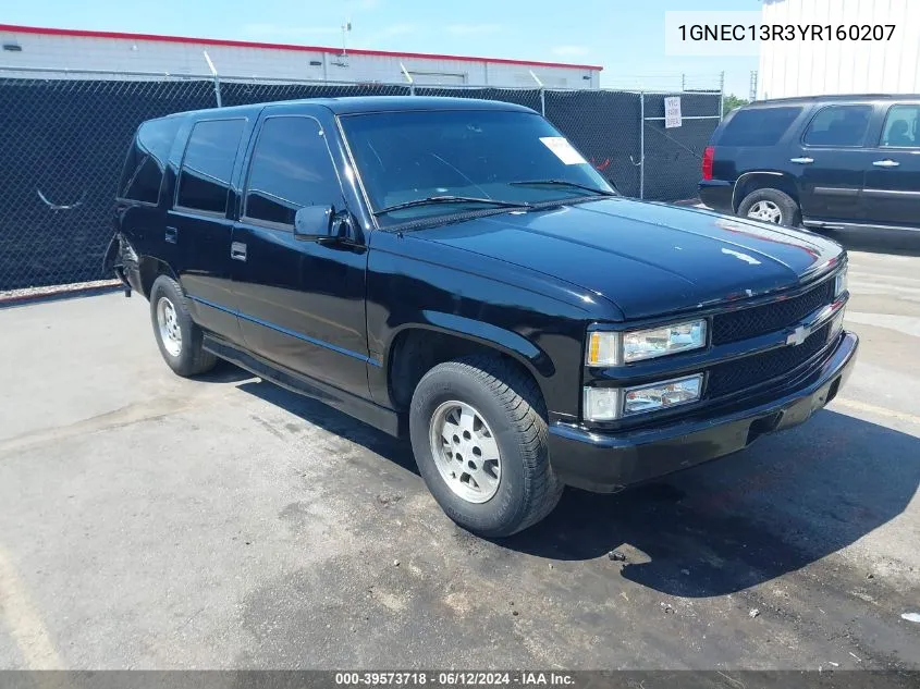 2000 Chevrolet Tahoe Limited VIN: 1GNEC13R3YR160207 Lot: 39573718