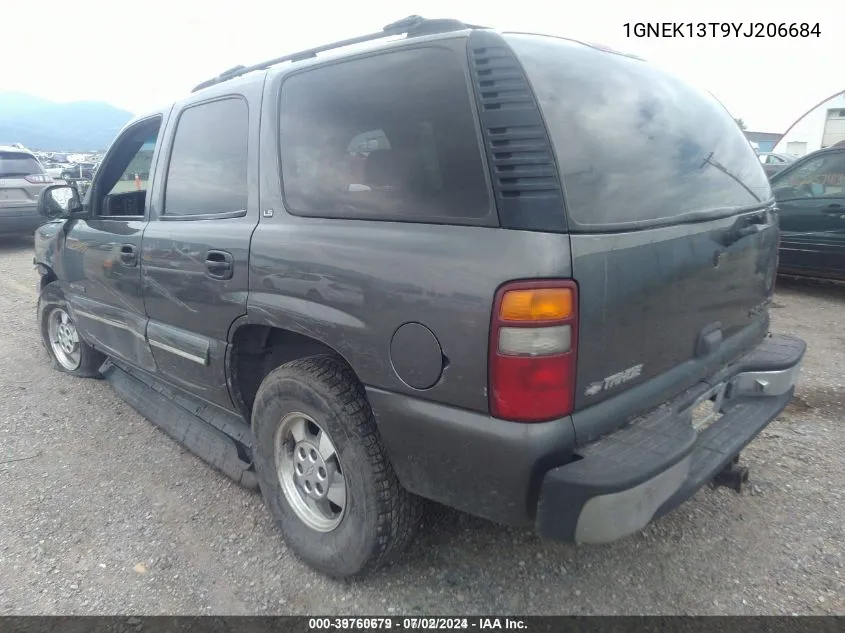 2000 Chevrolet Tahoe All New Ls VIN: 1GNEK13T9YJ206684 Lot: 39760679